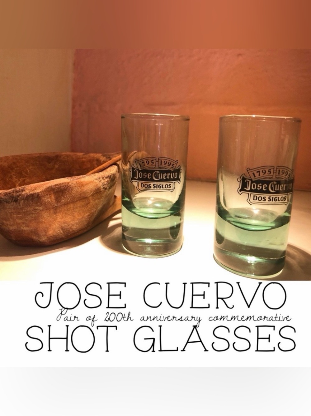 Pair of 200th Anniversary Jose Cuervo Shot Glasses